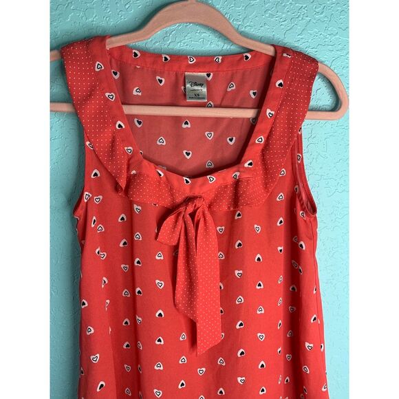Disney Collection by Lauren Conrad heart sleeveless blouse size extra small - Picture 2 of 5